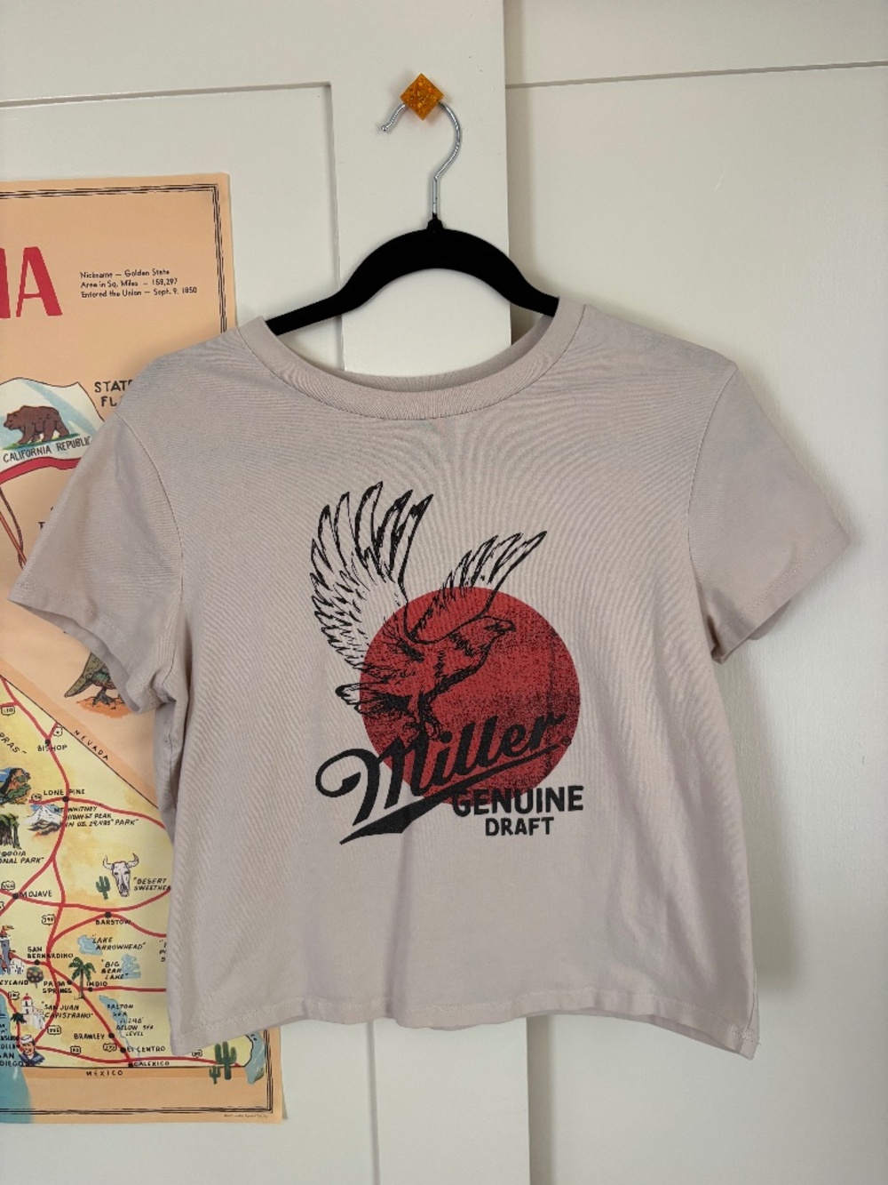 Miller Crop T-shirt w/Eagle Graphic